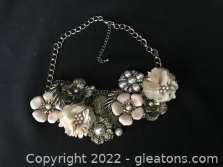 Park Lane Designer Necklace In Pink and Silver Tones