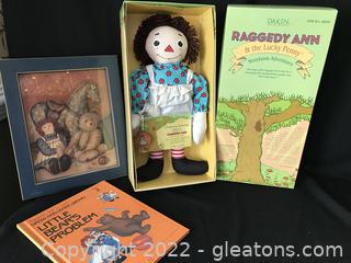 Raggedy Ann “The Lucky Penny” New In Box, book and picture