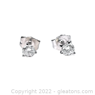 18kt White Gold ¼ Cttw Diamond Stud Earrings