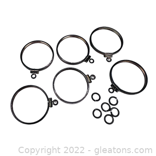 6 Sterling Silver Coin Bezels with Jump Rings