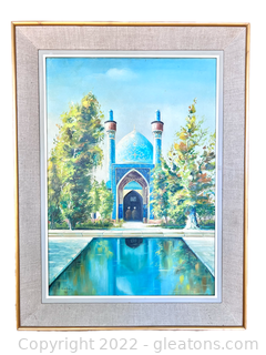 "Shah Mosque of Isfahan" Original Oil Painting