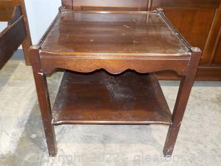 Antique Mahogany End Table (2 Tier)