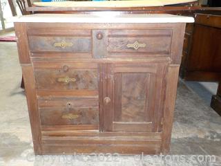 Antique Washstand with Marble Top