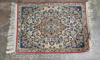 Beautiful Small Hand Knotted Persian Throw Rug