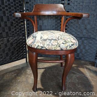 Lovely Modified Bentwood Thonet Chair Has Upholstered Scat instead of Cane