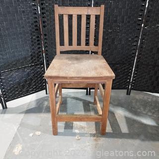 Durable Wooden Barstool