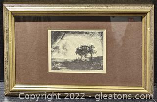 Lovely Print of “The Three Trees” by Rembrandt