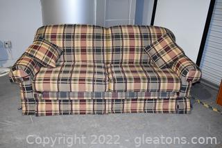 Broyhill Plaid Sleeper Sofa