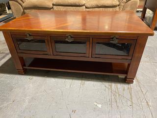 Unique Coffee Table 3 Drawer & Open Storage