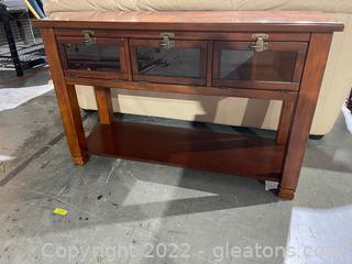 Console Table with 3 Drawer Storage & Shelf