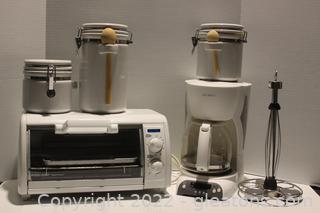 Black & Decker Toast-R-Oven, Mr. Coffee & Canisters