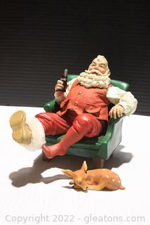 Coca-Cola Santa’s Pause Clothique Figurine with Box