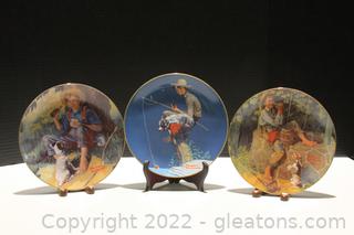 3 Decorative Coca-Cola Plates by Norman Rockwell