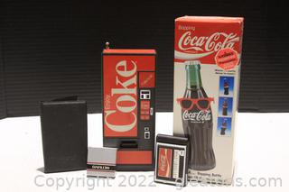 Vintage Coca-Cola Vending Machine Am/Fm Radio, Bopping Bottle & More