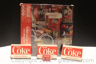 Coca-Cola Jigsaw Puzzle, 3 Bandai Electronics & Step with it