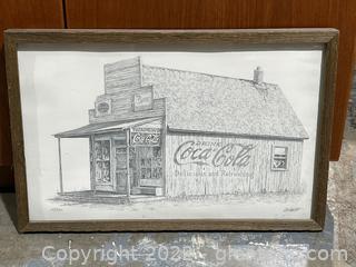 Vintage Coca-Cola Framed General Store Print