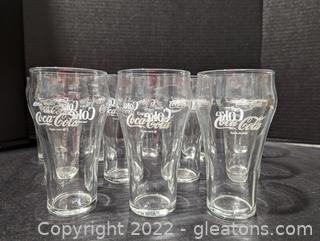 Taller Set of 8 Coca-Cola Glasses