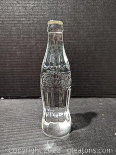 Coca-Cola Full Lead Crystal Bottle