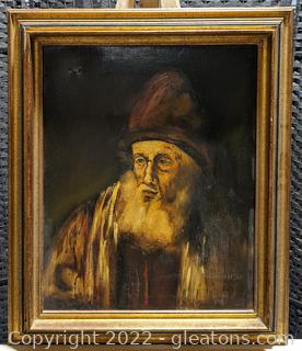 Oil on Canvas Signed Portrait Painting by Selhorst, Circa Early 1900s