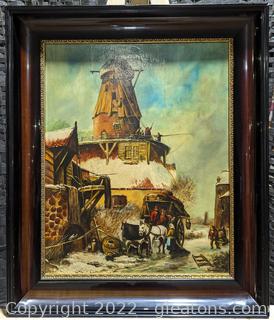 Lovely Signed Oil Painting by Selhorst, Circa Early 1900s