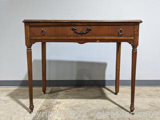 Antique Writer’s Desk with One Drawer, On Casters 