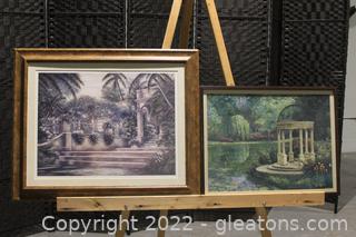 Hemingways House Framed & Matted Picture & Colorful Framed Print of Gazebo