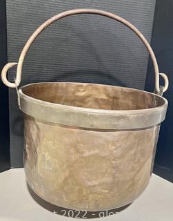Gorgeous Antique Hand-Hammered Copper Cauldron 