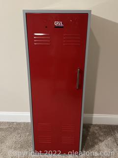 Metal Red Front Locker Wardrobe Cabinet 