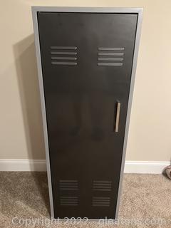 Metal Dark Gray Front Locker Wardrobe Cabinet 