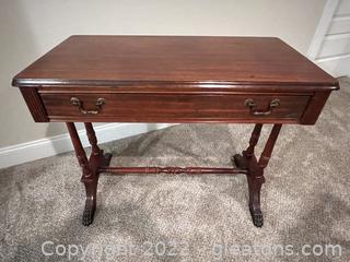 Antique Mahogany Writing Desk with Brass Claw Feet
