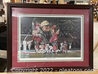 Limited Edition Douglass Hess Alabama Football “Final Victory” Framed Print, Signed Numbered