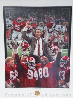 Limited Edition Daniel Moore Alabama Football Print “The Tradition Continues” 1992 National Champions
