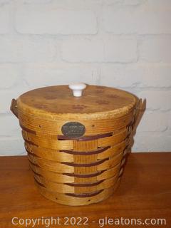Cute Peterboro Dog Treat Basket with Lid