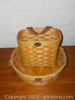 Pair of Peterboro Woven Baskets