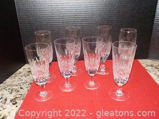 Group of 8 Lead Crystal Wine, Mixed Drink Glasses
