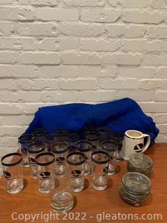Eastern Airlines Drinking Glasses, Coasters and Wool Blanket