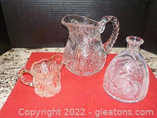 Beautifully Patterned Crystal and Lead Crystal Serveware (3) 