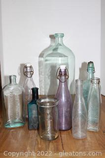 Eclectic Group of Decor Bottles (10)