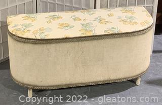 Vintage Kraft Lloyd Loom Ottoman/Blanket Box 