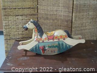 Vintage Handmade Childs Rocking Horse