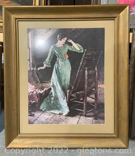 Framed Print of “Quiet Reflections” by Norman Rockwell 