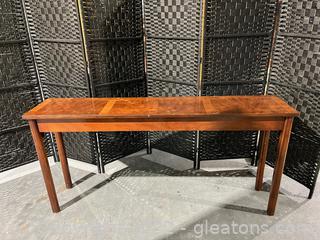 Straight Leg Accent/Sofa Table with Inlay Design