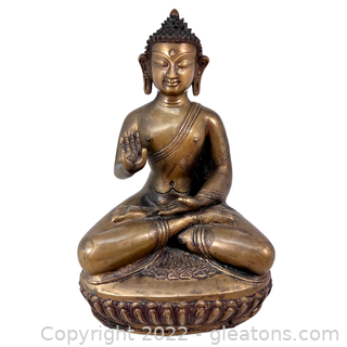 Brass Cast Statue of Buddha Amoghshiddhi