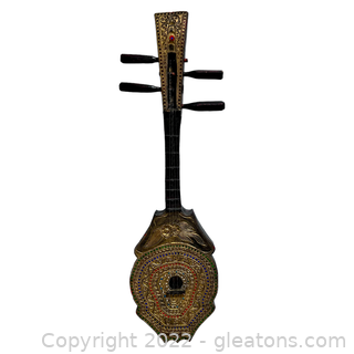 Vintage Thai Sueng (Lute of Banjo) 4 String Musical Instrument