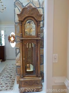 Heirloom Quality Cabinet Exquisite Howard Miller Grandfather Clock-Registered Serial Number 593662 
