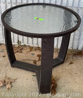 Outdoor Table -Round Glass Top