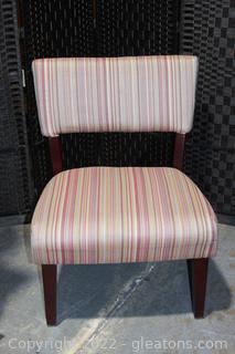 Large Stripped Accent Chair 
