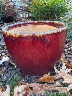 Medium Sized Glazed Planter Pot 