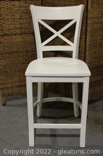 Crate & Barrel White Counter Height Stool 