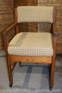 Mid Century Upholstered Arm Chair by the Pine Factory 